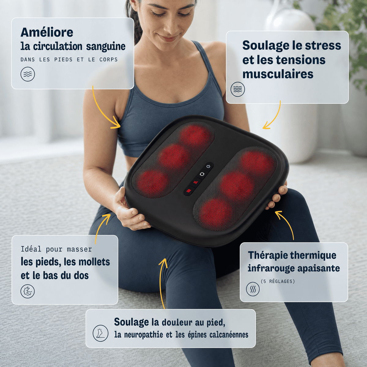 Plantéa™ - Masseur de pieds shiatsu chauffant