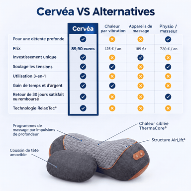 Cervéa™ - Appareil de massage cervical 3-en-1
