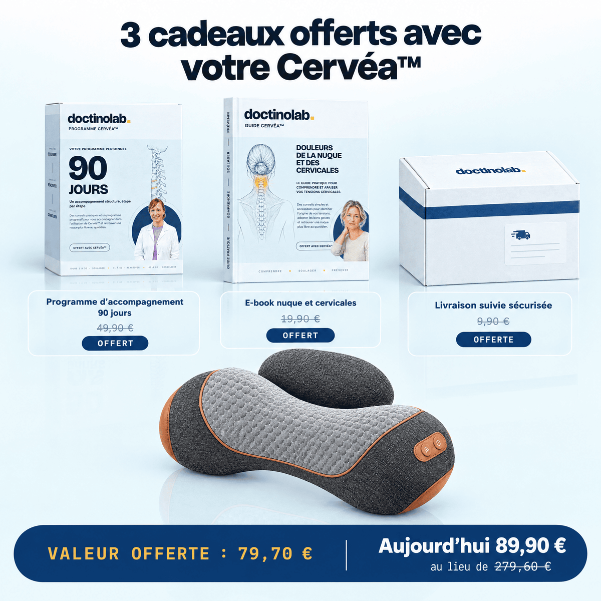 Cervéa™ - Appareil de massage cervical 3-en-1